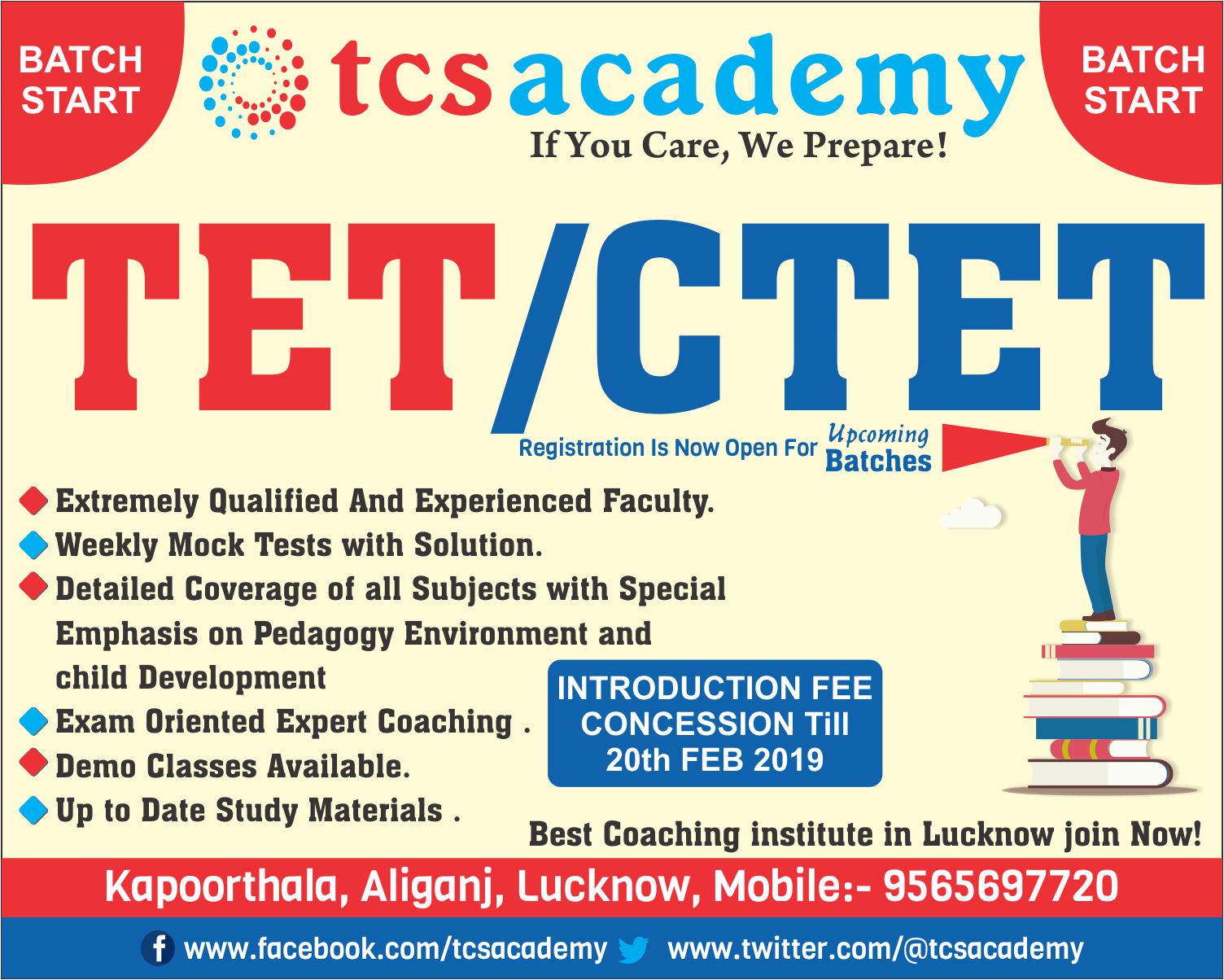 TCS ACADEMY - TET CTET COACHING CENTER IN LUCKNOW - 9565697720